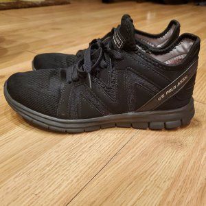 US Polo Assn black tennis shoes. 7.5 lightweight,  very comfy